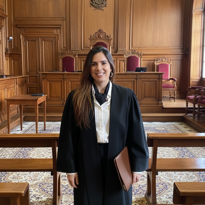 Dra. Alice Monteiro Lopes Ferreira em tribunal português